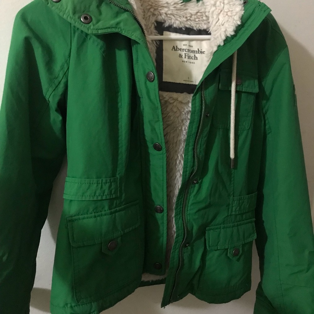 A&F green jacket